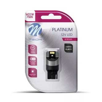   Blister M-TECH Platinum Limited Black LB844Y-01B - T20 WY21W, 12-24V 1x Dioda LED 6x3020SMD, CANBUS, Amber - LB844Y-01B
