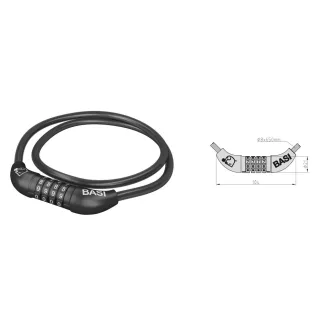 Basi ZR 313 számkombinációs lakat 8x650mm