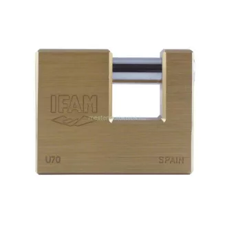 "U" alakú 70mm-es egyforma kulcsos réz lakat
