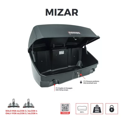 MIZAR csomagtartó box MENABO ALCOR kerékpárszállítóra