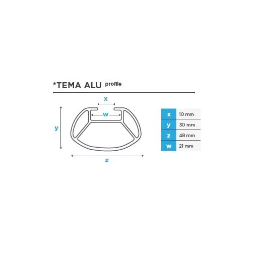 Aluminium rúd 112 cm Menabo Tema