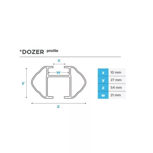 Tetőcsomagtartó tetőkorlát. Menabo DOZER 150cm XXL