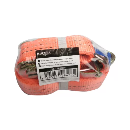 Rögzítő heveder racsnival LC 1000 daN 2 t / 6 m szélessége 35 mm MULTIPA