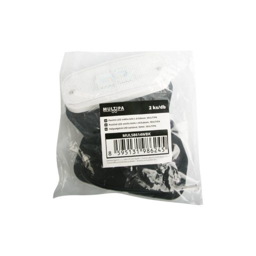 Helyzetjelző LED tartóval, fehér, MULTIPA