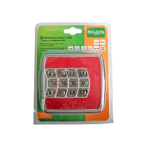 Egyesített lámpa C LED - bal, rendszám világítással, 12/24 V MULTIPA