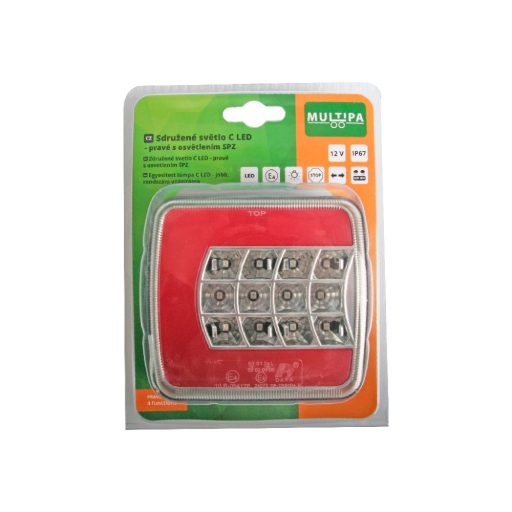 Egyesített lámpa C LED - jobb, rendszám világítással, 12 V MULTIPA