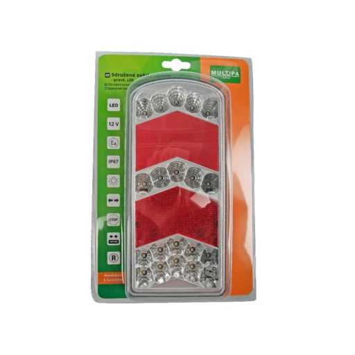 Egyesített lámpa TRS006 jobb, LED, rendszám világítással, 12/24 V MULTIPA