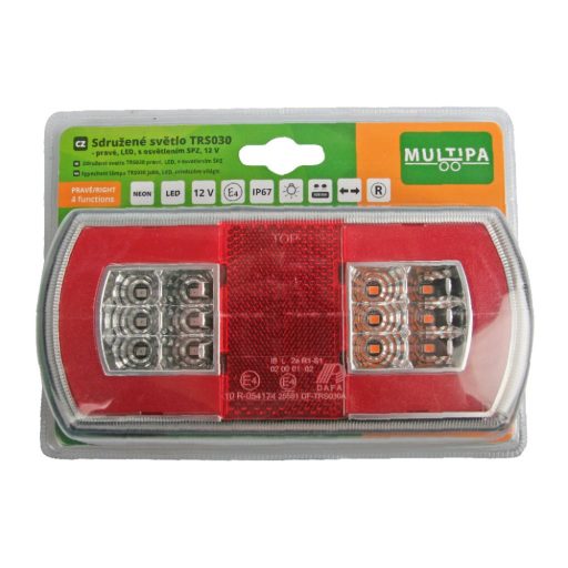 Egyesített lámpa TRS030 jobb, LED, rendszám világítással, 12 V MULTIPA