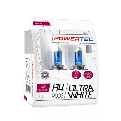 Powertec UltraWhite H4 12V DUO izzó