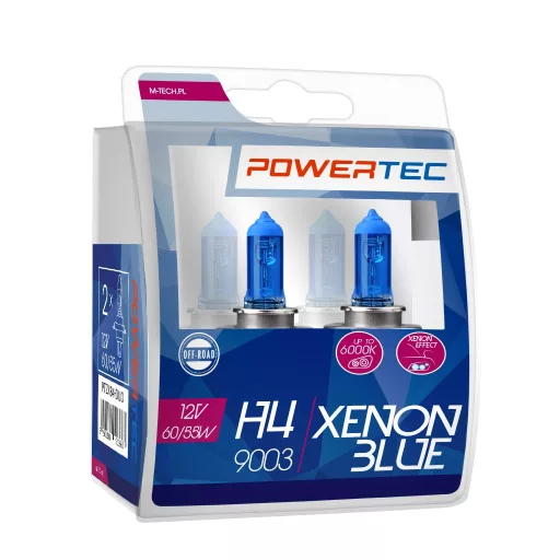 Powertec Xenon kék H4 12V DUO