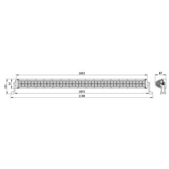 Fényhíd - LED rámpa, 240W , 17500 lm, 1140x87x121 mm