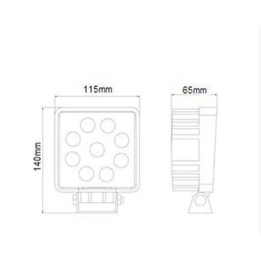 Munkalámpa LED 2200 lm, 9xLED, LED szúró