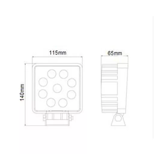 Munkalámpa LED 2200 lm, 9xLED, LED szúró