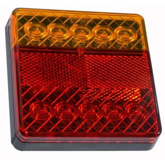   Egyesített lámpa LED, rendszám világítás nélkül, 100 x 100 x 21 mm