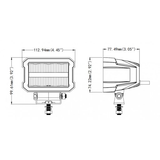 Munkalámpa LED 2200 lm helyzetjelzővel