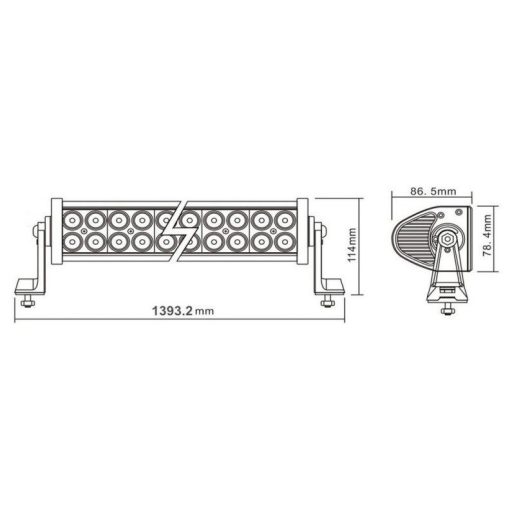 Fényhíd - LED rámpa, 300 W, 22500 lm, 1393x78x87 mm