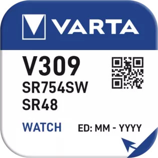 Varta ezüst-oxid gombelem - V309