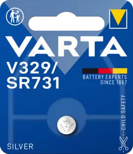 Varta ezüst-oxid gombelem - V329/SR731