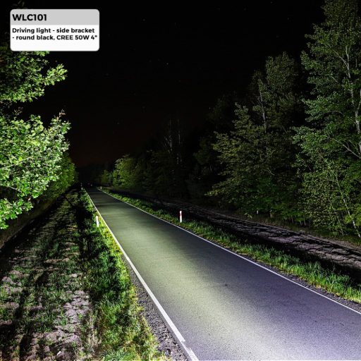 Driving Light - Side Bracket - kerek Black, CREE 50W 4" Spot - WLC101
