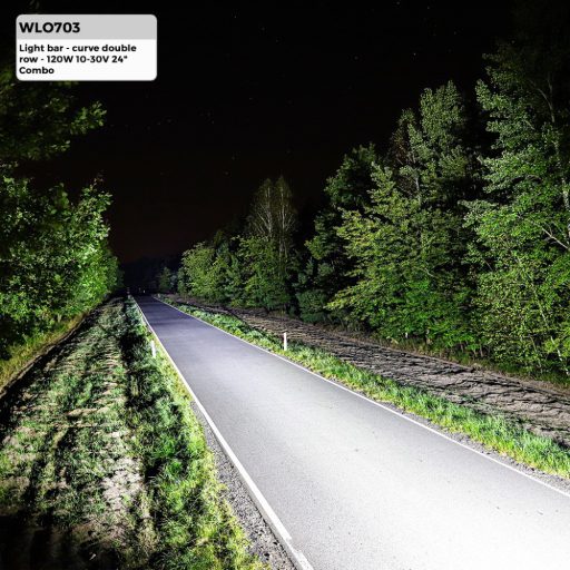 Fényhíd - Dupla soros - Ívelt - 120W 10-30V Combo - WLO703