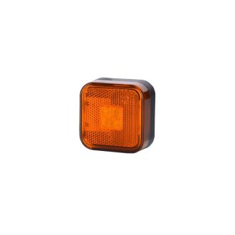   HORPOL LED marker light - HOR24 LD097 narancs square with reflector 12/24V ECE - WMLHOR097