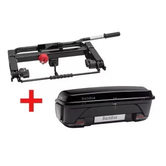   Szállító box vonóhorogra MFT BackBox Black BackCarrier alappal együtt