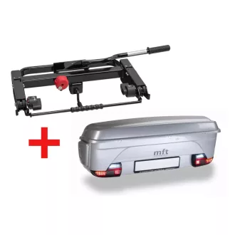   Szállító box vonóhorogra MFT BackBox Silver BackCarrier alappal együtt