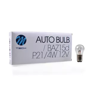 M-TECH izzó BAZ15d P21/4W 21/4W 12V CLEAR - Z37 - 10 db