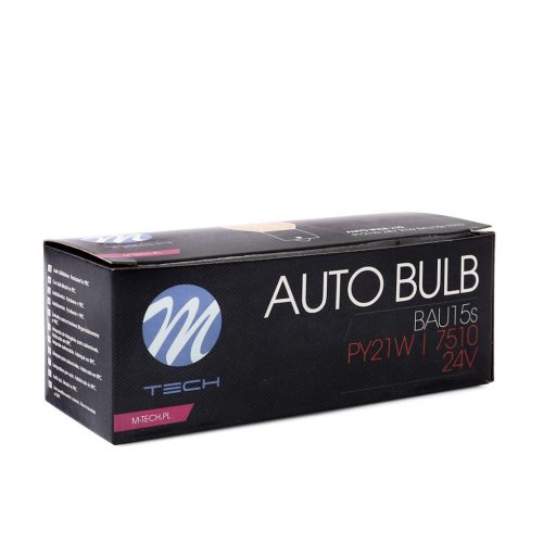 M-TECH izzó BAU15S 21W 24V AMBER - Z936 - 10 db