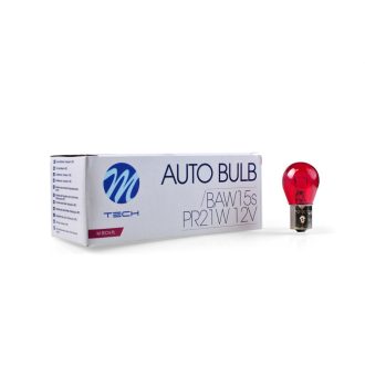 M-TECH bulb PR21W BAW15s 12V 21W piros - Z96 - 10 db