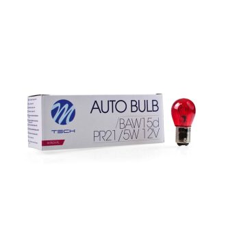   M-TECH Halogen bulb PR21/5W BAW15d 12V/21/5W piros - Z97 - 10 db