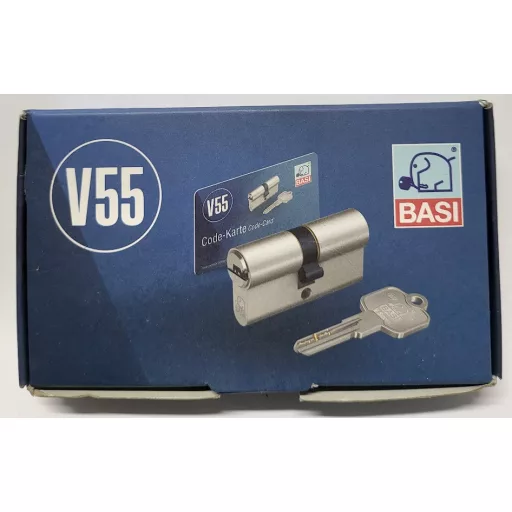 Basi V55 vészfunkciós 35x55 nikkelezett zárbetét