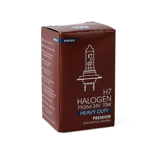 M-TECH Halogén izzó HEAVY DUTY H7 24V/70W - ZHD907 - 10 db