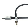 3MK AUX kábel USB-C - Jack 3,5 mm Fekete